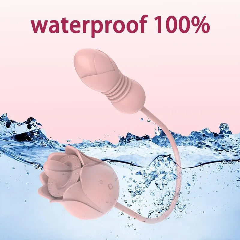 Rose Sex Toy Vibrator Dildo 3 IN1 Adult Sex Toy
