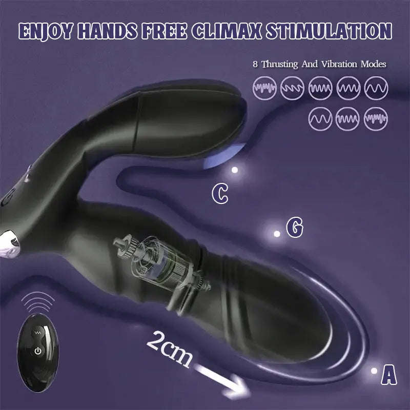 8 Thrusting and Vibration Modes Prostate Vibrator