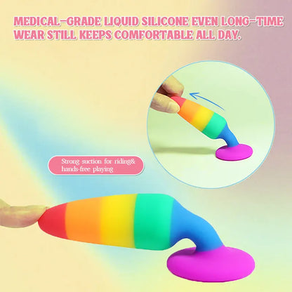 Silicone Rainbow Anal Plug