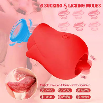 Rose Licking Vibrator for Women