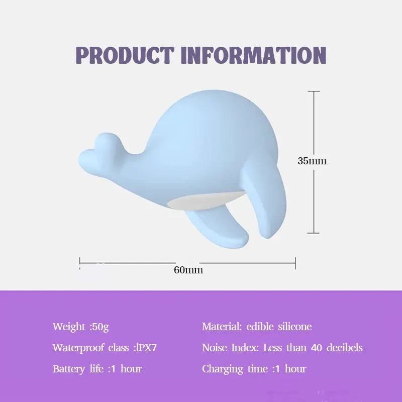 Cute Whale Fingertip Vibrator