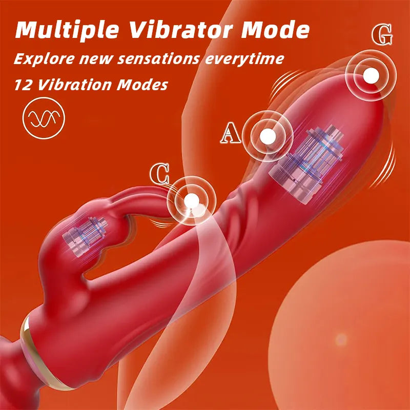 Dual-Ended Rabbit Wand Vibrator