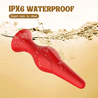 APP Silicone Rose Vibrating Anal Plug