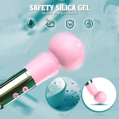 Cute Powerful Mini Vibrator Massage Wand