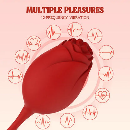 Dual Rose Remote Control Vibrator Egg