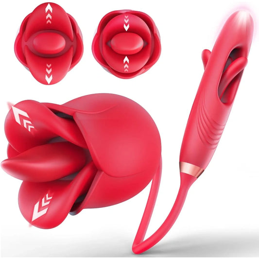 G Spot Vibrator Rose Sex Toys - Rosebabes 4IN1 Dildo Vibrators