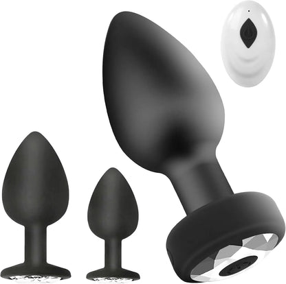Anal Plug Vibrator with 3Pcs Butt Plug