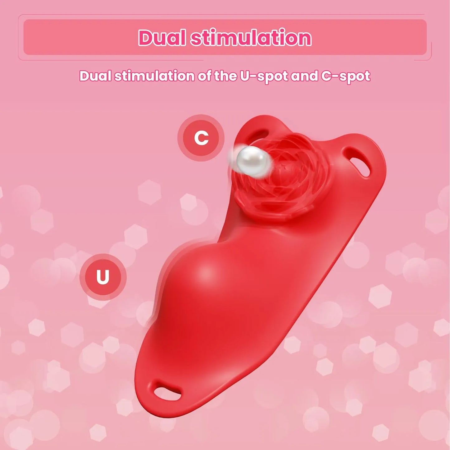 Wearable Panty Vibrator with Remote, Rose Clitoral Sex Toys