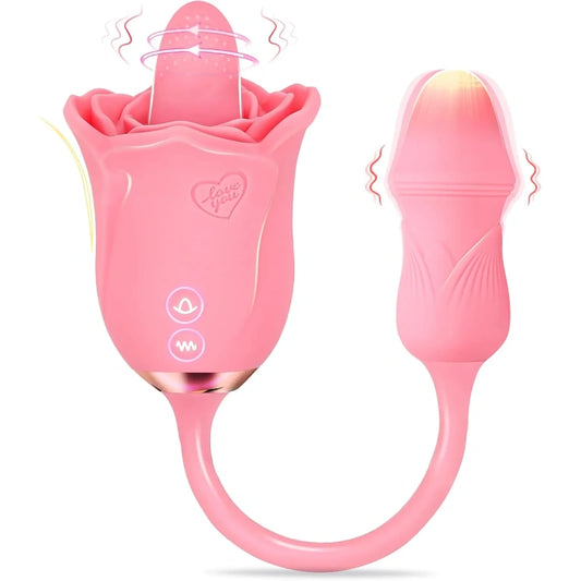 Rose Vibrator Sex Toys for Women,3 in1 Rose Clitoral Stimulator