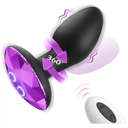 Anal Plug Adult Sex Toy with 10 Rotating & Vibration Settings