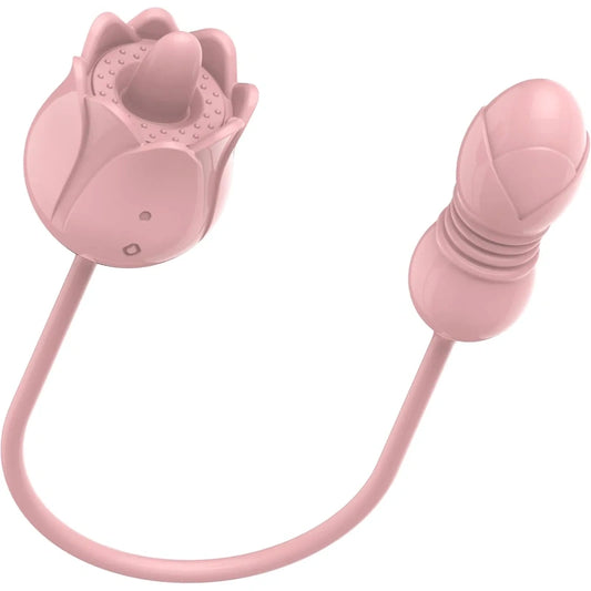 Rose Sex Toy Vibrator Dildo 3 IN1 Adult Sex Toy