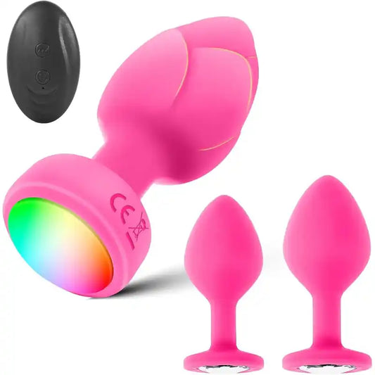 Anal Plug Vibrator with 3Pcs Butt Plug