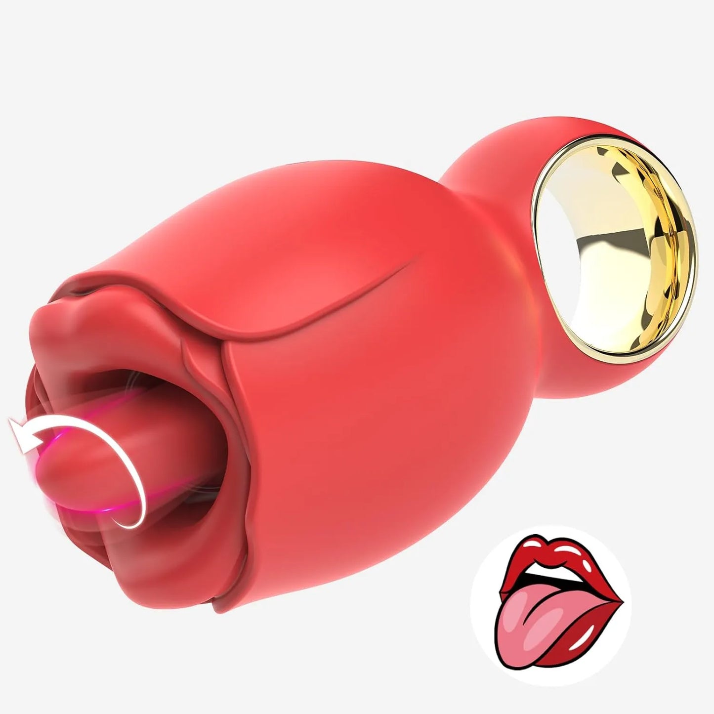 Rose Sex Toy with 360° Rotated Licking Tongue
