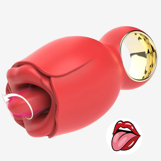 Rose Sex Toy with 360° Rotated Licking Tongue