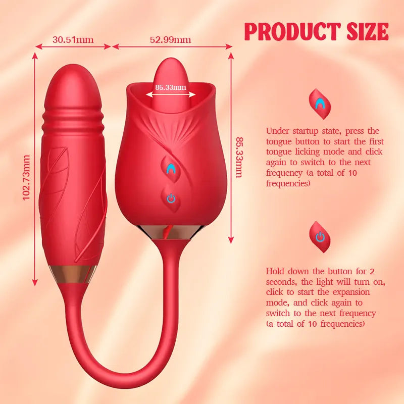 Rose Licking Suction Vibrator