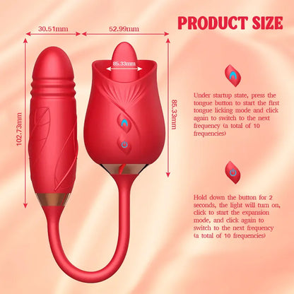 Rose Licking Suction Vibrator