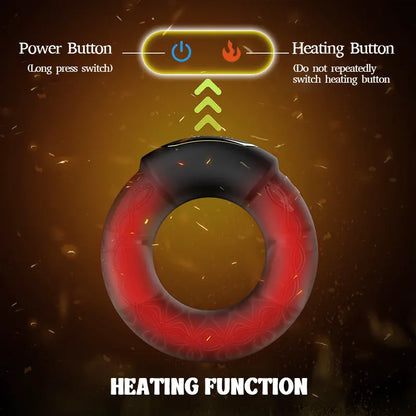 Heated Vibrating Penis Ring for Enhanced Experience