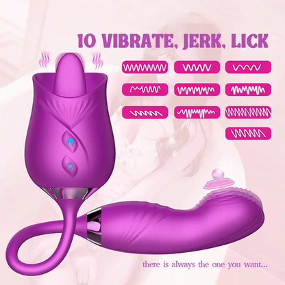 Rose Sensation Licking Vibrator