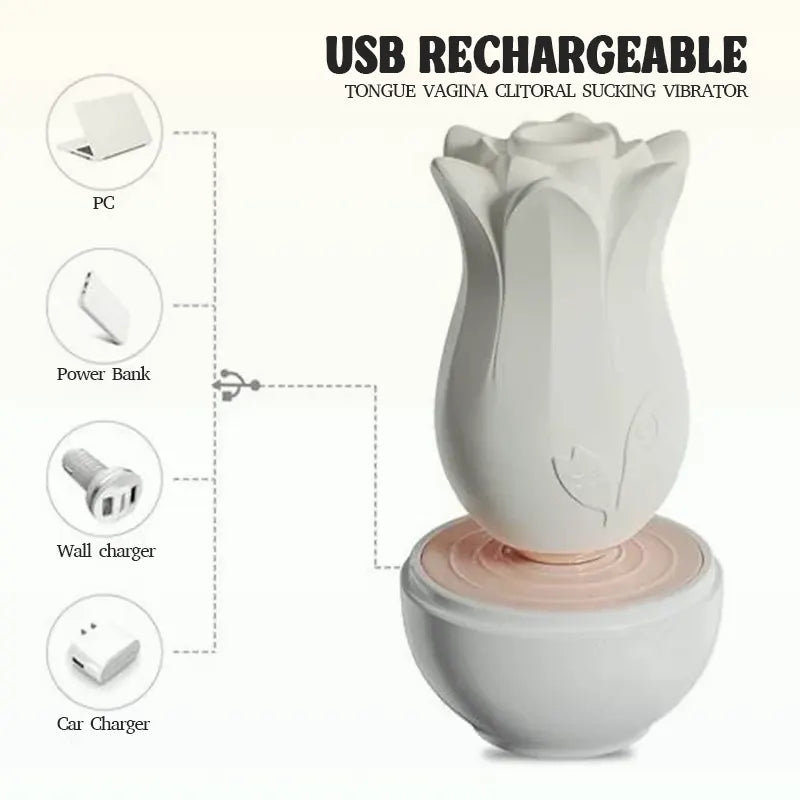 Rose Petal Nipple Licking Vibe