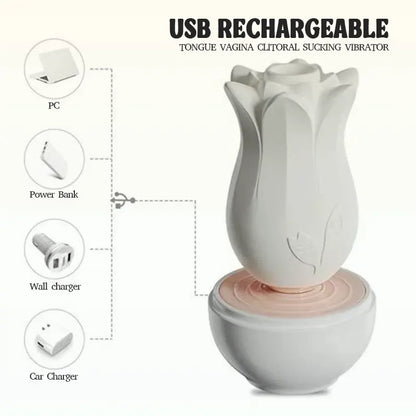 Rose Petal Nipple Licking Vibe