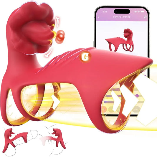 Triple-Ring Vibrating Cock Sleeve with App