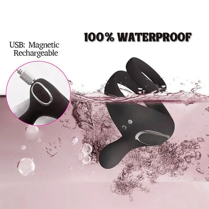 Dual Motor Silicone Vibrating Cock Ring