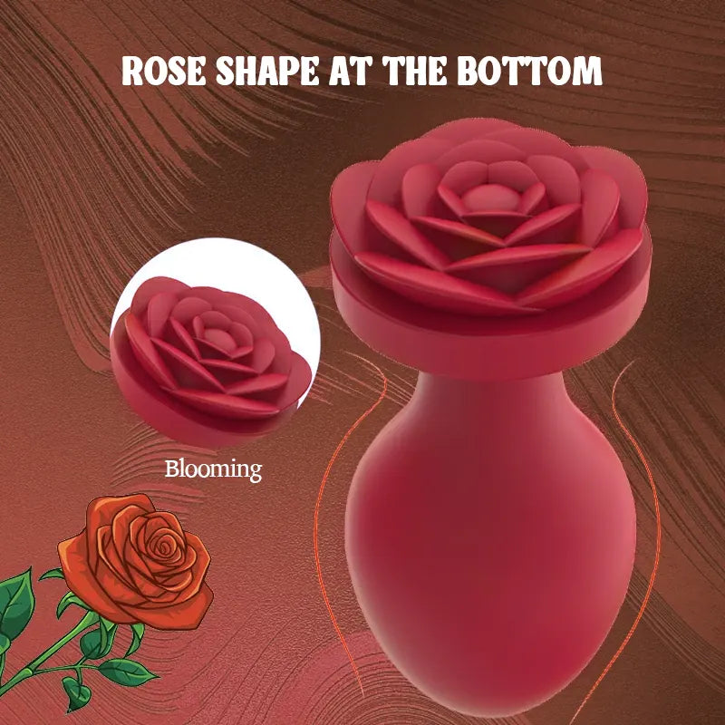 Silicone Rose Butt Plug Set 3