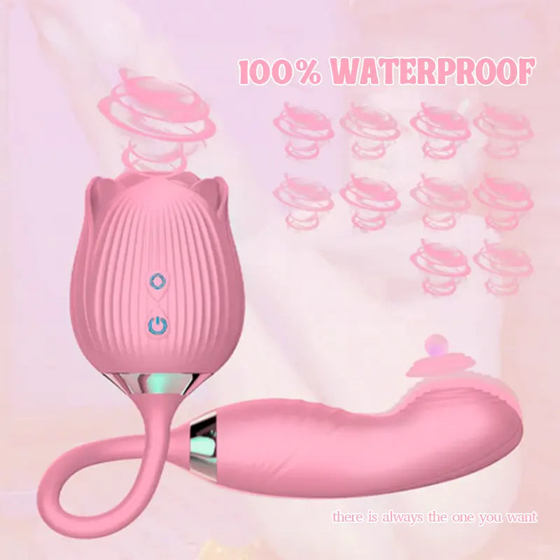 Rose Suction Cup Vibrant Slap Toy