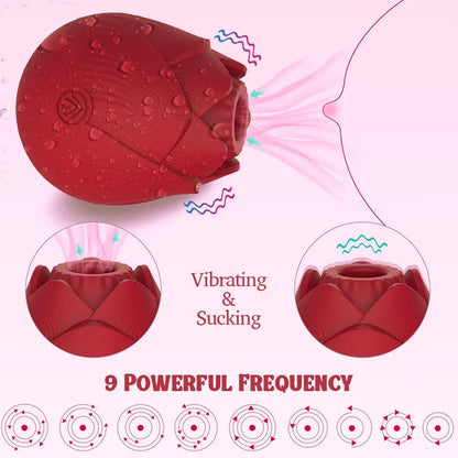 9 Modes Rose Clit Suction Toy