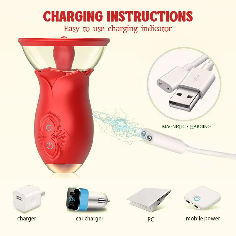 Rose Bliss Suction Vibrator