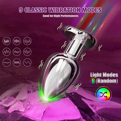 Heart Colorful Light Up Anal Toy