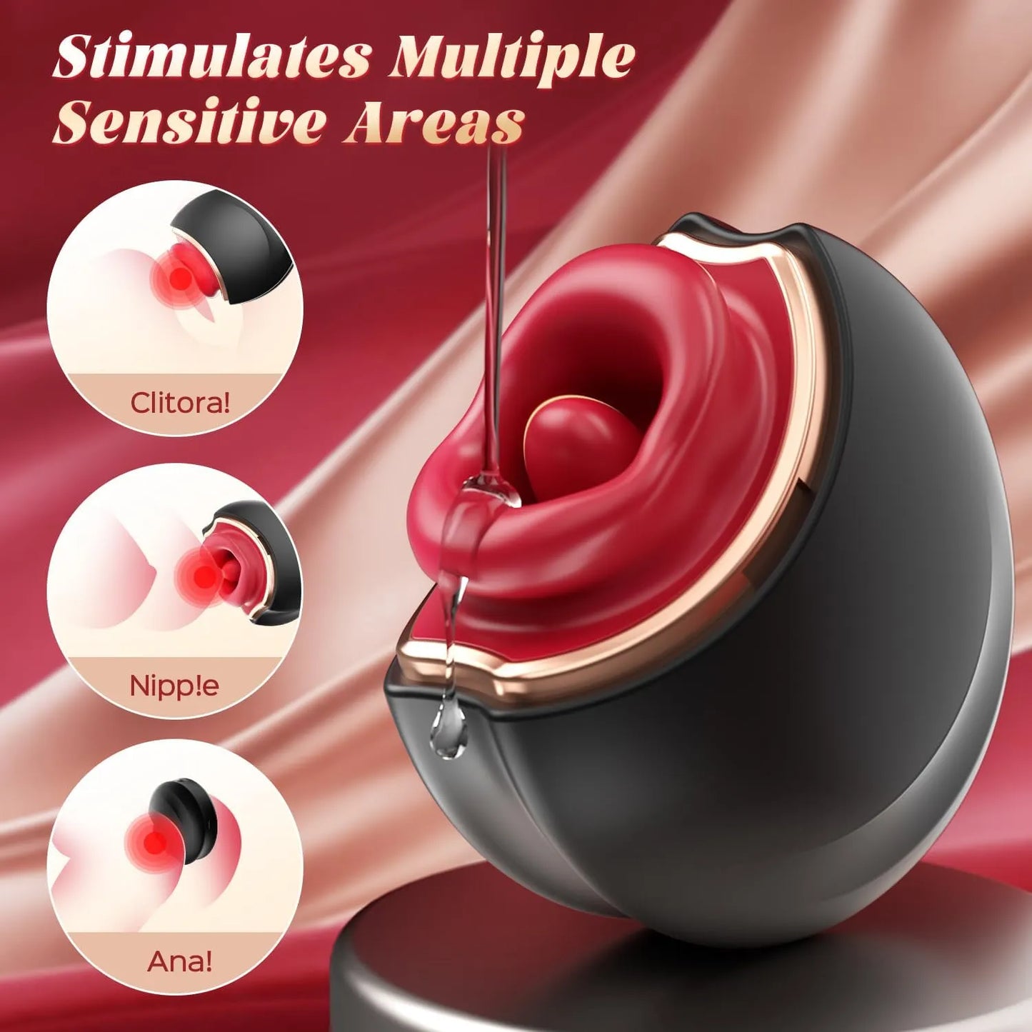 Vibrator Sex Toys for Women, 10 Tongue Licking Vibration Mode