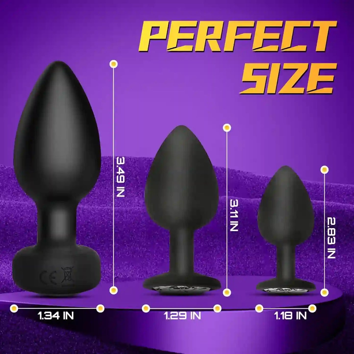 Anal Plug Vibrator with 3Pcs Butt Plug
