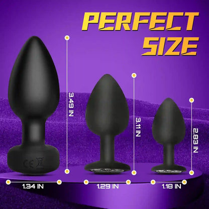 Anal Plug Vibrator with 3Pcs Butt Plug