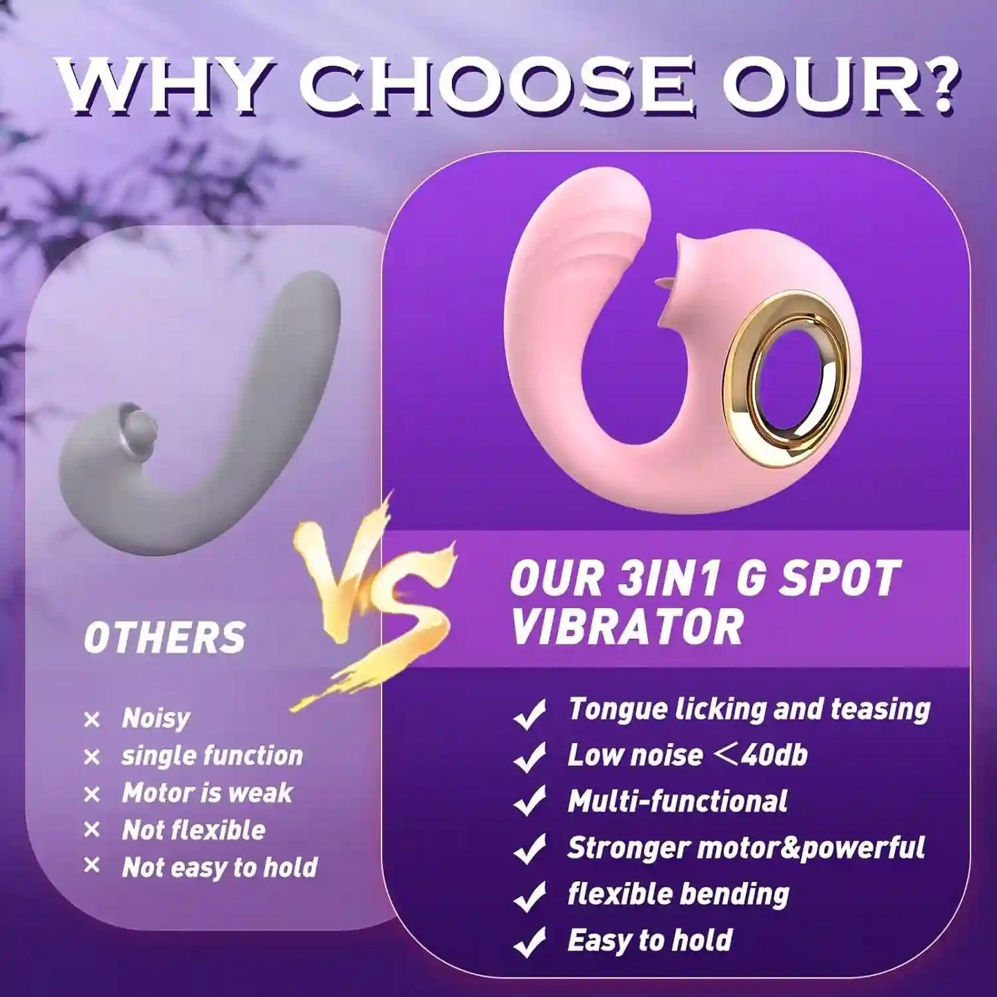 G Spot Vibrator for Double Stimulation with 12 Vibrating