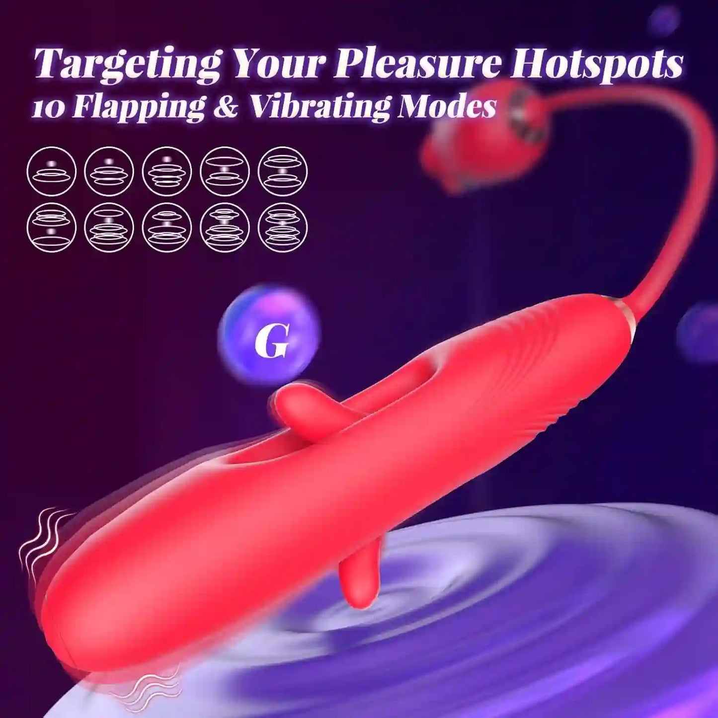 G Spot Vibrator Rose Sex Toys - Rosebabes 4IN1 Dildo Vibrators