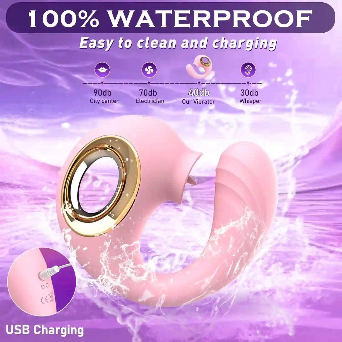 G Spot Vibrator for Double Stimulation with 12 Vibrating