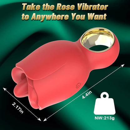 Rose Sex Toy with 360° Rotated Licking Tongue