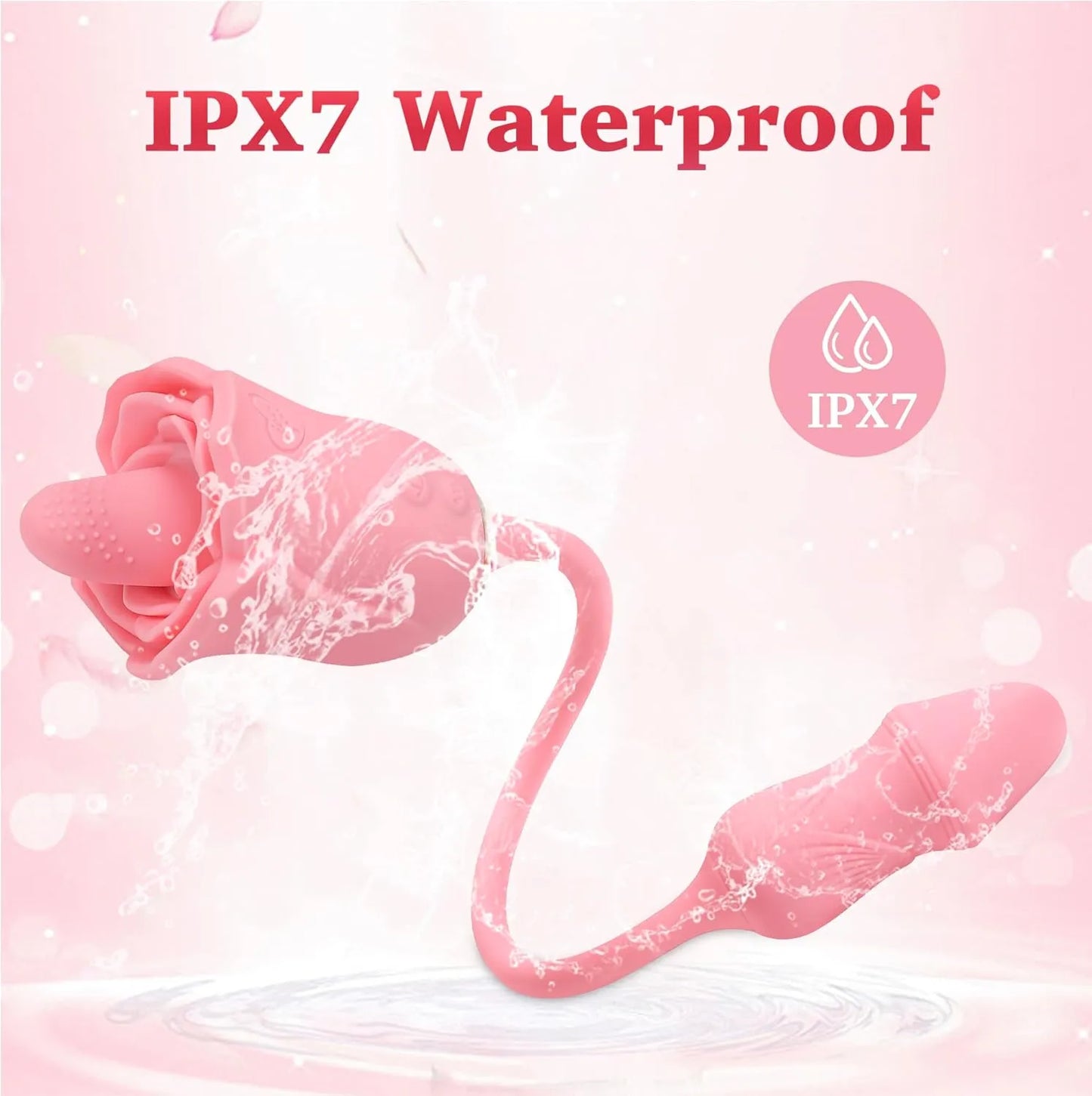 Rose Vibrator Sex Toys for Women,3 in1 Rose Clitoral Stimulator