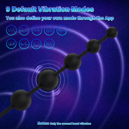 Anal Beads Vibrator Sex Toys - 14.5 Inch App Remote Control Butt Plug
