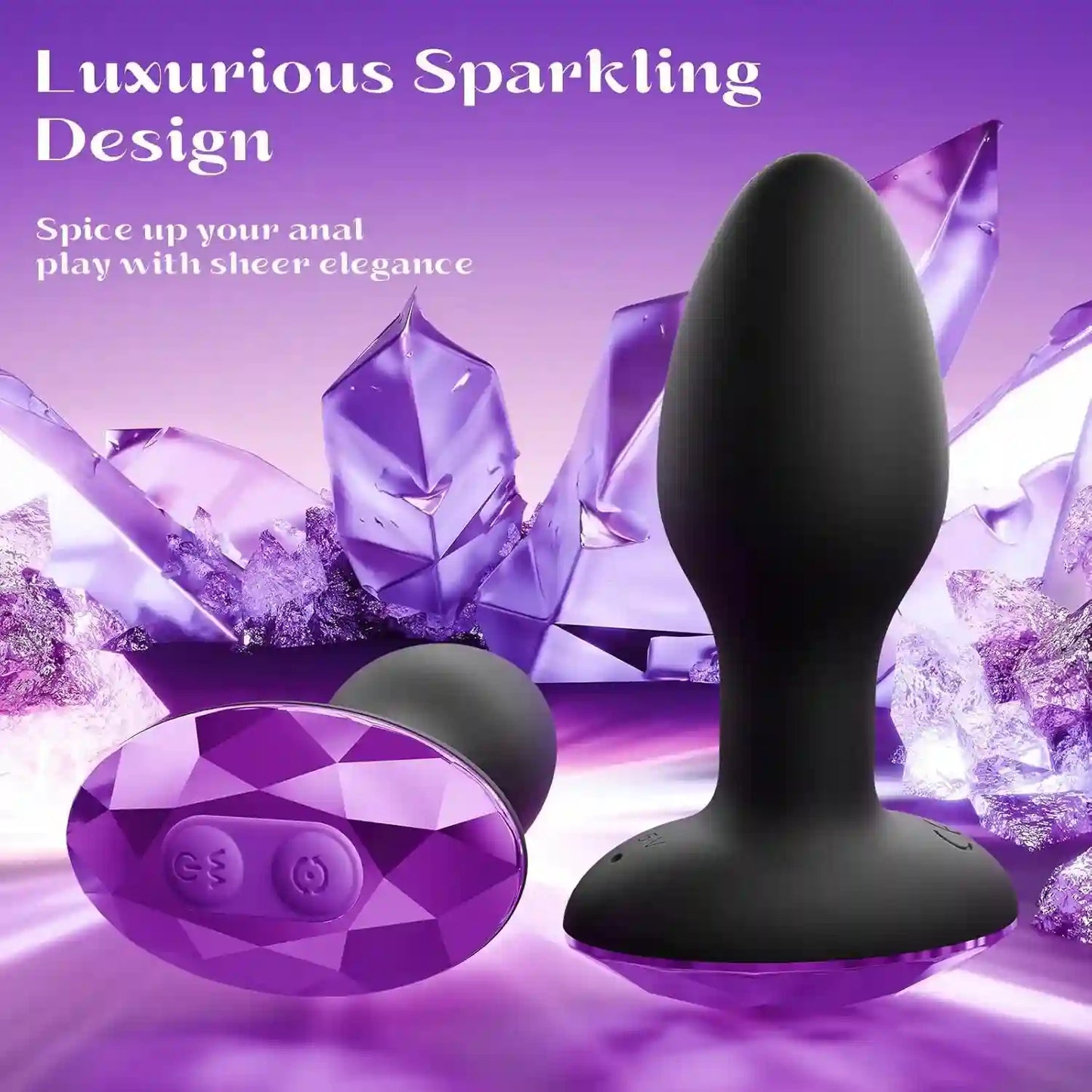 Anal Plug Adult Sex Toy with 10 Rotating & Vibration Settings