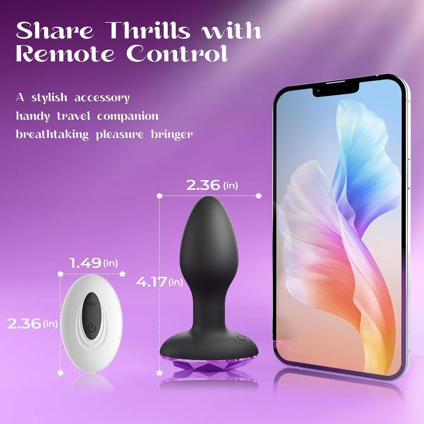 Anal Plug Adult Sex Toy with 10 Rotating & Vibration Settings