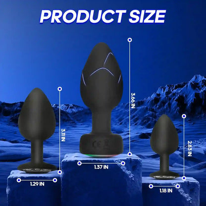 Anal Plug Vibrator with 3Pcs Butt Plug