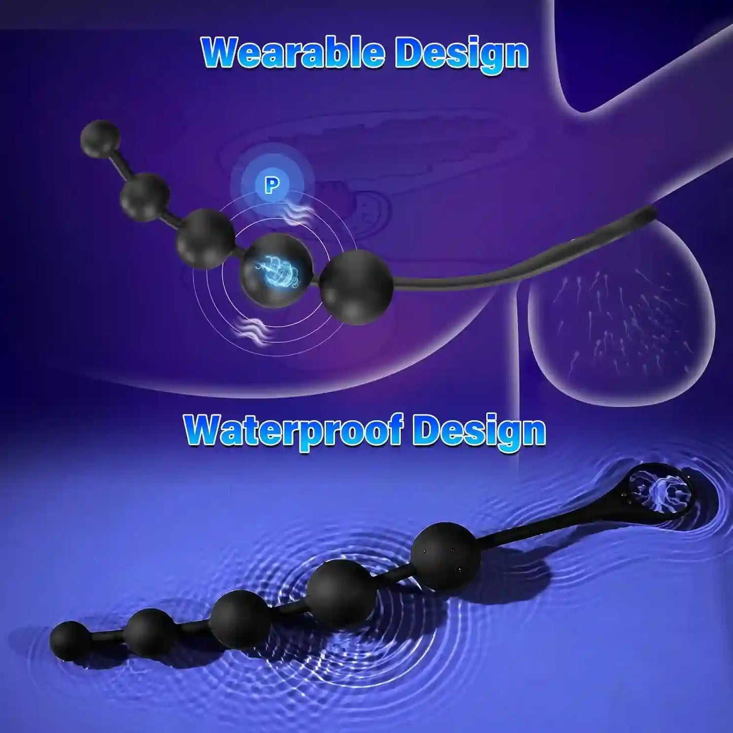 Anal Beads Vibrator Sex Toys - 14.5 Inch App Remote Control Butt Plug