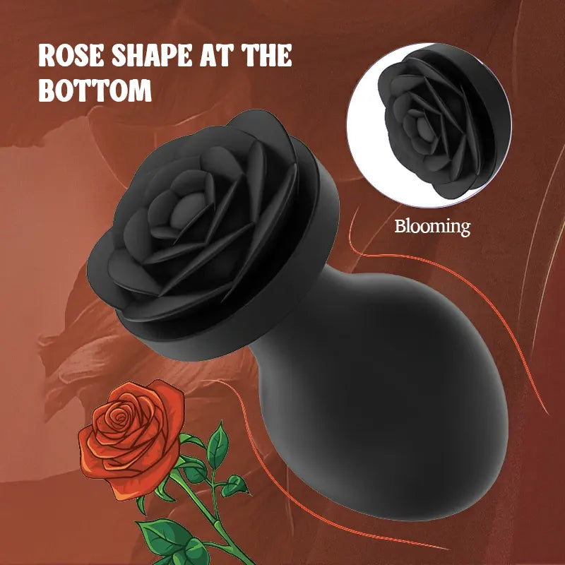 Silicone Rose Butt Plug Set 3