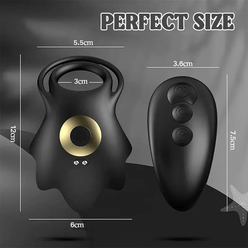 Couples Wireless Remote Control Vibrating Cock Ring