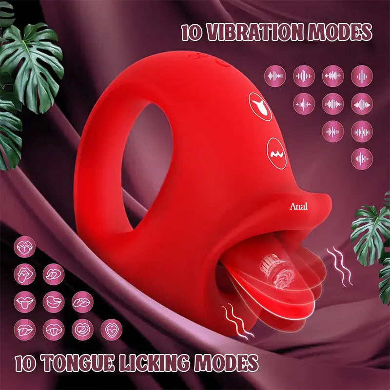 Honey Tongue 10 Frequency Vibrating Masturbator