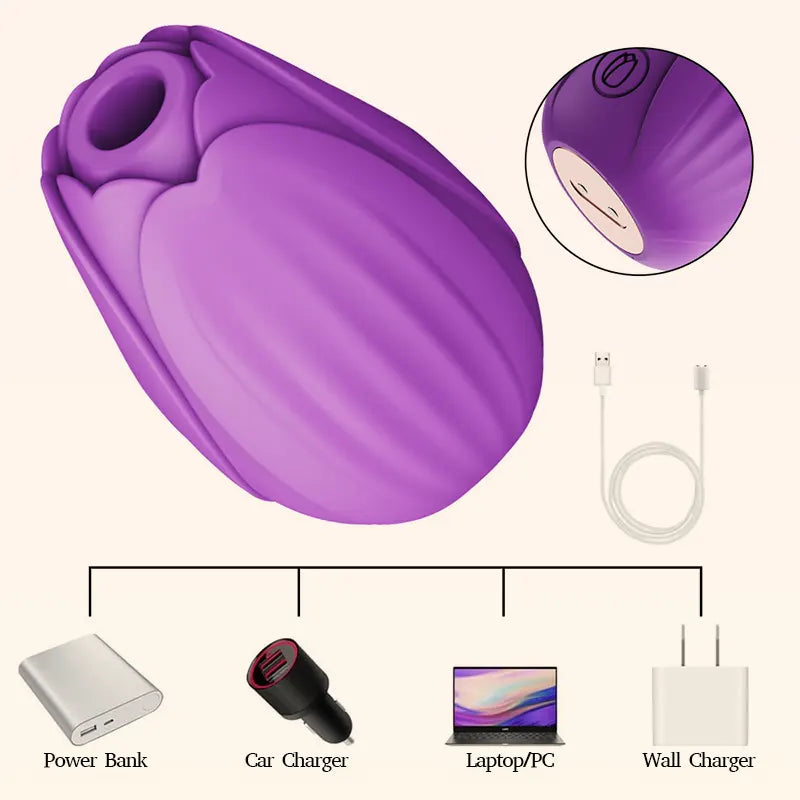 Blooming Rose Vibrator Adult Pleasure Toy