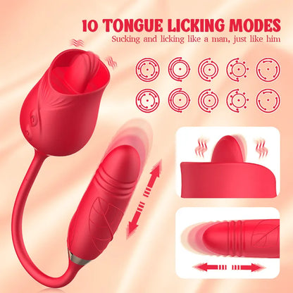 Rose Licking Suction Vibrator