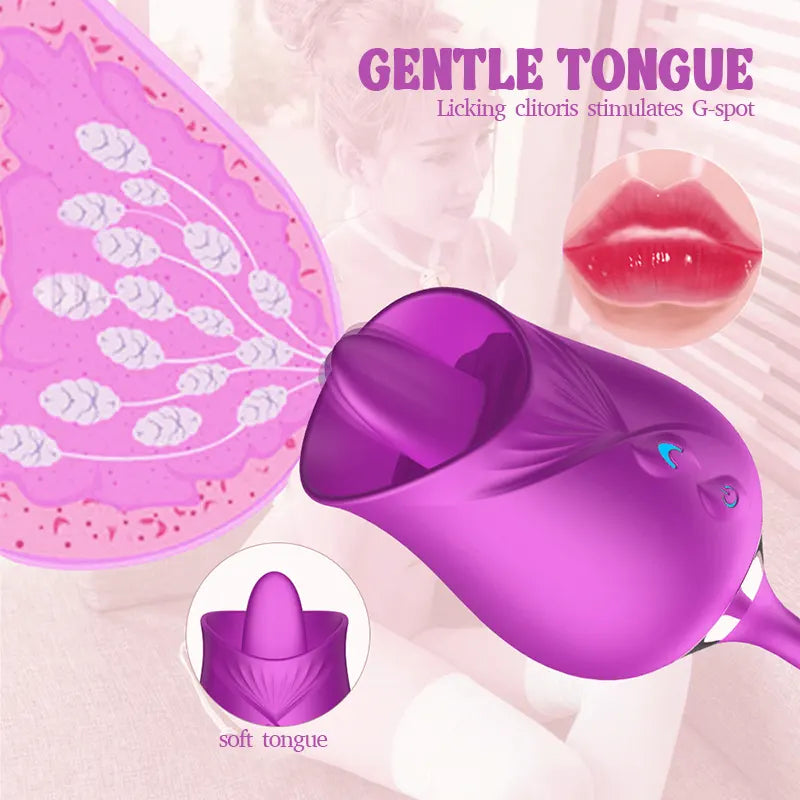 Rose Sensation Licking Vibrator